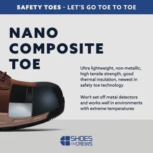 Shoes for Crews Gia, Women's Nano Composite Toe (NCT) Work Shoes, Slip Resistant, Water Resistant
