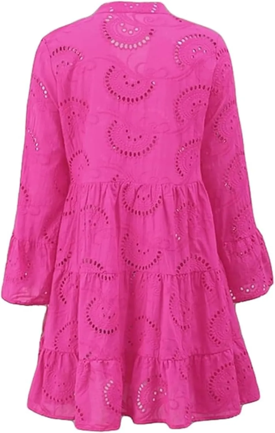 Short Dresses for Women Casual Summer Mini Dress Crochet Plus Size Button Down V Neck Dress T Shirt Beach Sundress