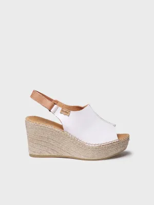Slingback Wedge - White