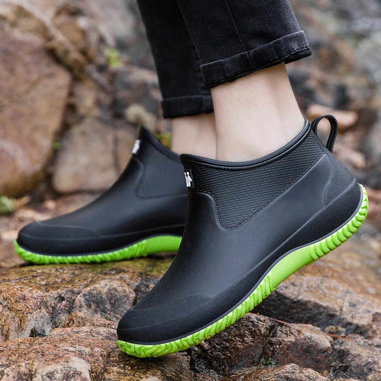 Slip Women's Rain Shoes Korean Version Solid Color Fashion Short Tube Women's Water Shoes Cute Shoes Women Boots