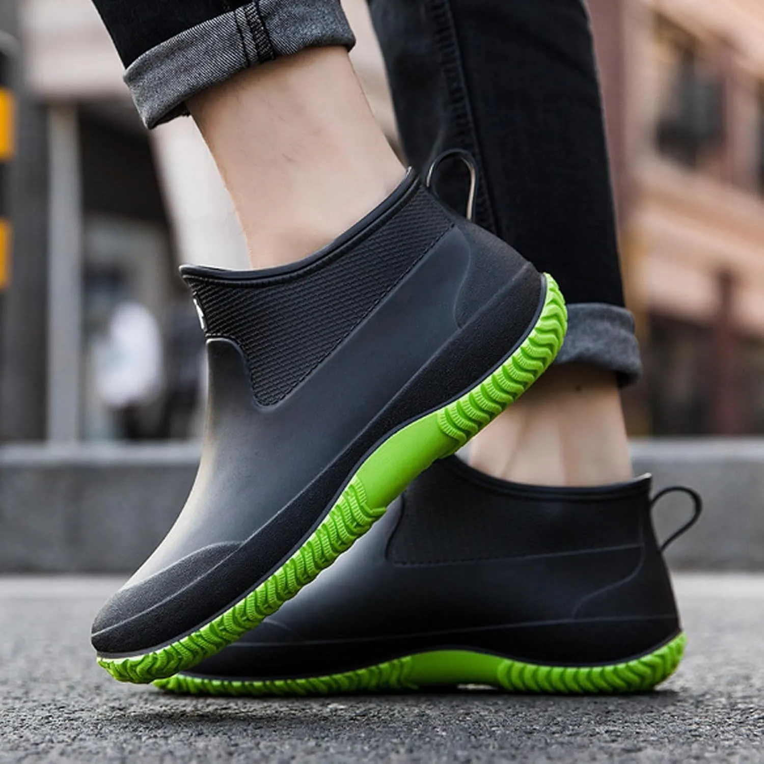 Slip Women's Rain Shoes Korean Version Solid Color Fashion Short Tube Women's Water Shoes Cute Shoes Women Boots