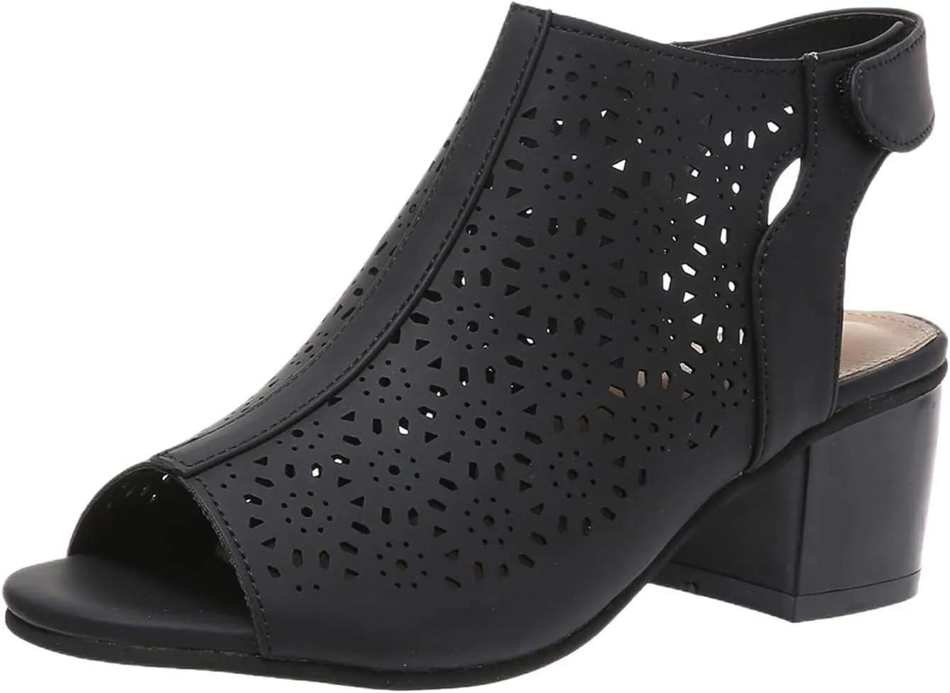 Smoneyful Womens Ankle Strap Heeled Comfort Sandals Open Toe Arch Support Wedges Wide Width Orthotic Round Bottom Buckle Dressy Walking Hiking Summer Beach Flats Slippers Sandals