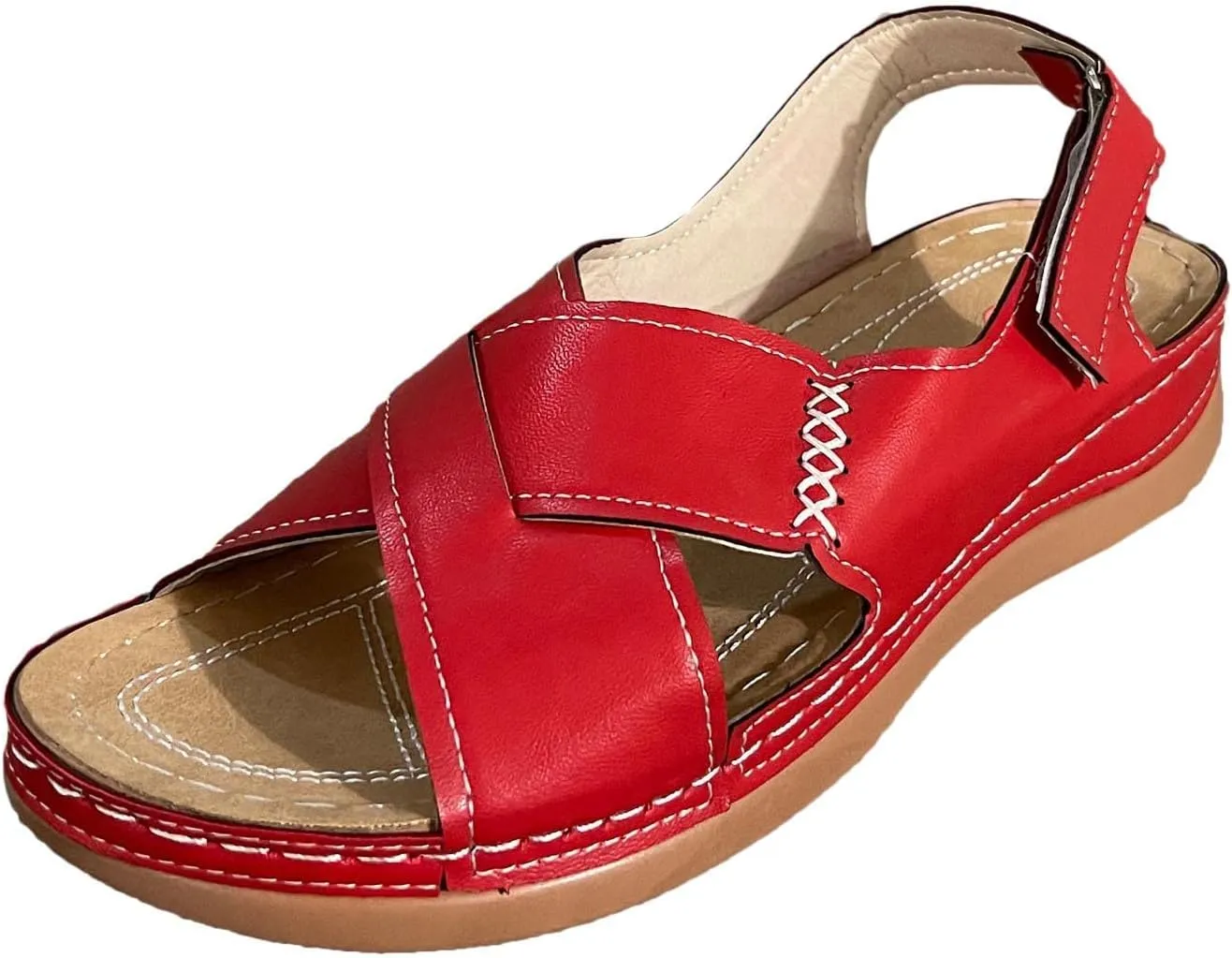Smoneyful Womens Arch Support Comfortable Sandals Orthotic Elegant Dressy Casual Summer Walking Orthopedic Slides Sandals
