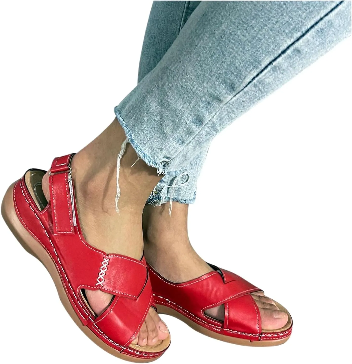 Smoneyful Womens Arch Support Comfortable Sandals Orthotic Elegant Dressy Casual Summer Walking Orthopedic Slides Sandals