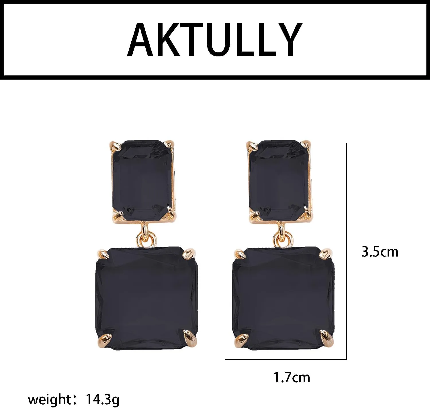 Square Crystal Dangle Earrings for Women Clear Rhinestone Statement Earrings Minimalist Geometric Rectangle Drop Dangle Earrings Prom Pageant Jewelry Birthday Gift for Women