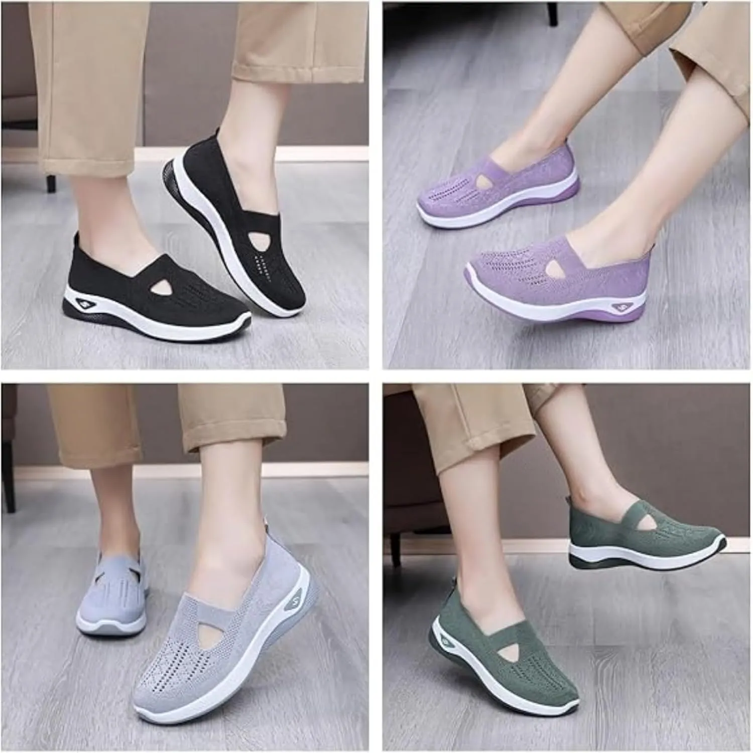 Stanceflex Shoes for Women, Orthopedic Sneakers, Breathable Knit Mesh & Non-Slip Sole Breathable