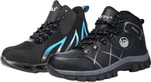 Steel Toe Boots for Men and Women Waterproof Lightweight Work Safety Shoes Puncture Proof Slip Resistant Indestructible Outdoor Hiking Construction Work Utility Boots