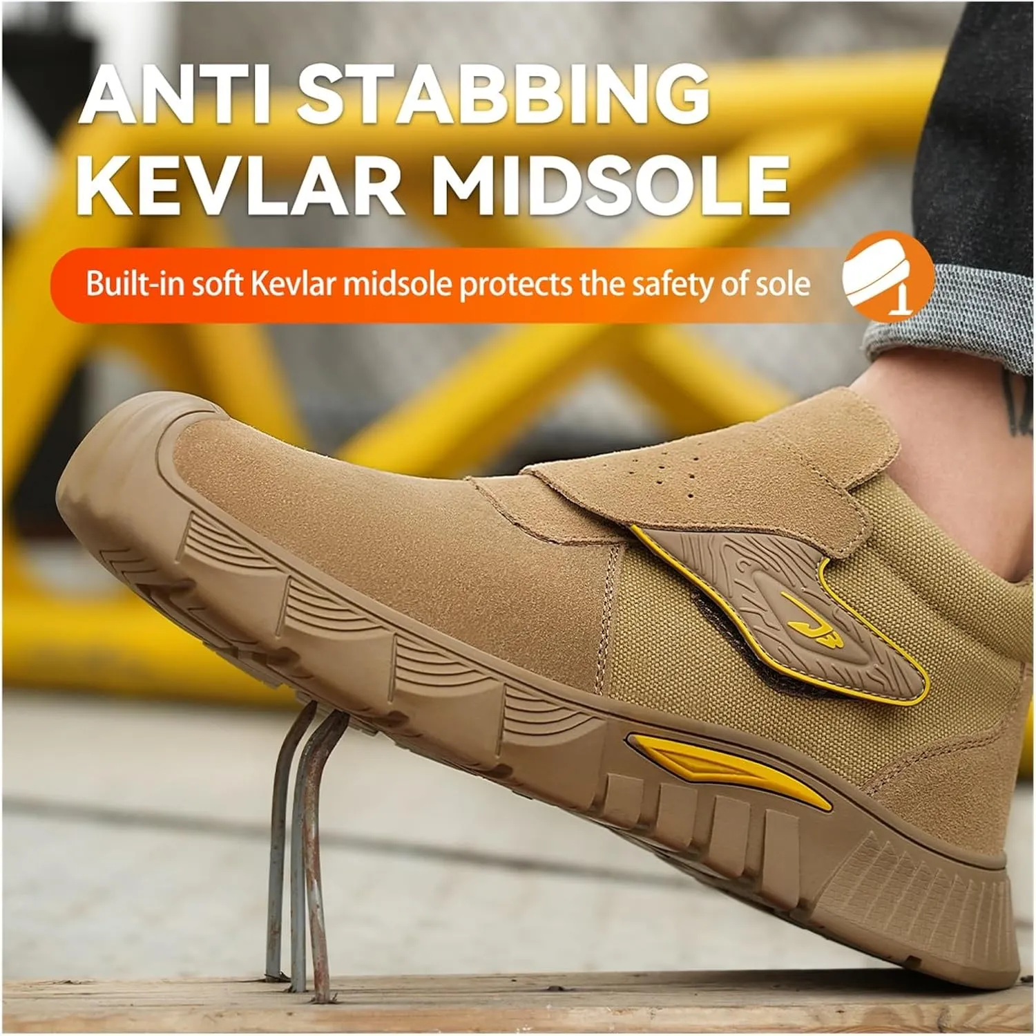 Steel Toe Work Boots for Men and Women - Slip-On Welding Boots, Comfortable Welder Construction Safety Boots - Non-Slip