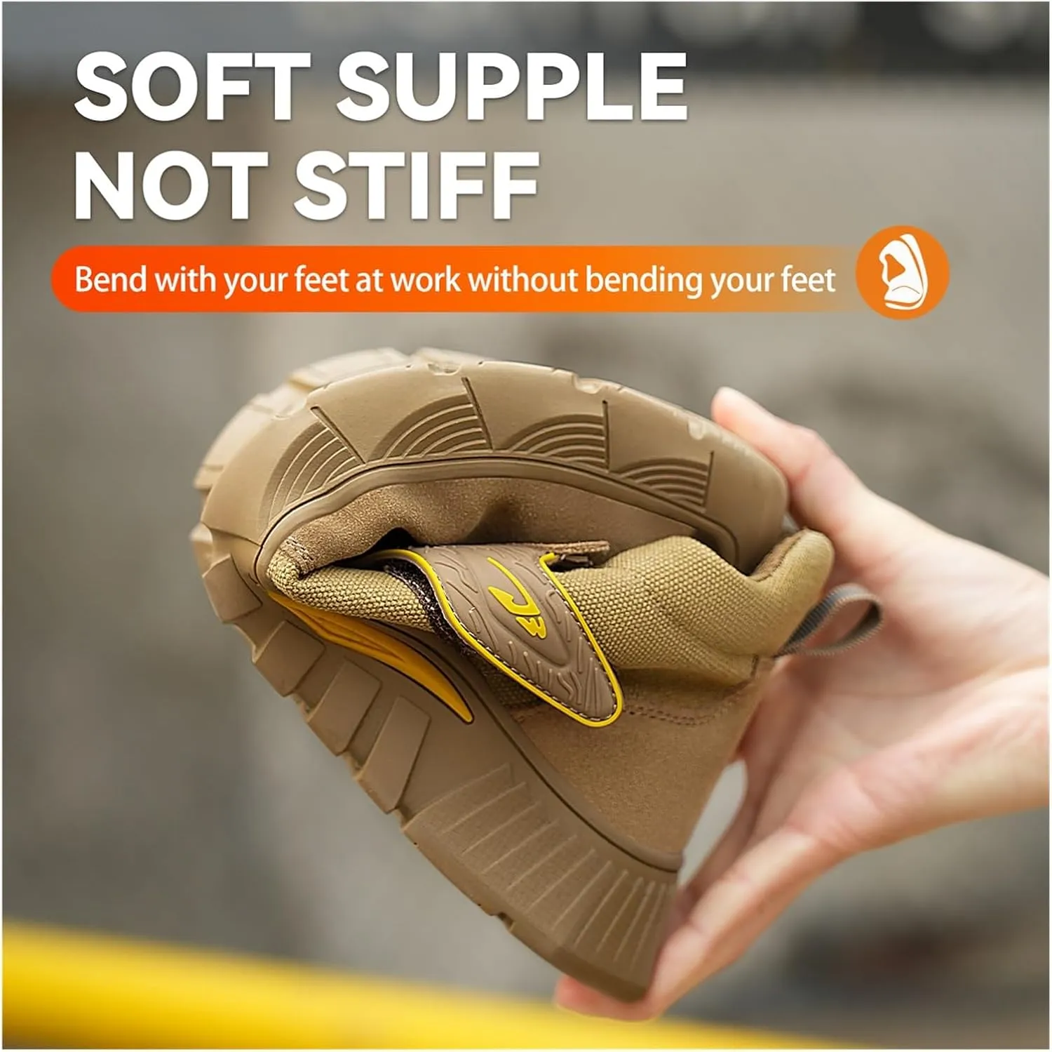 Steel Toe Work Boots for Men and Women - Slip-On Welding Boots, Comfortable Welder Construction Safety Boots - Non-Slip