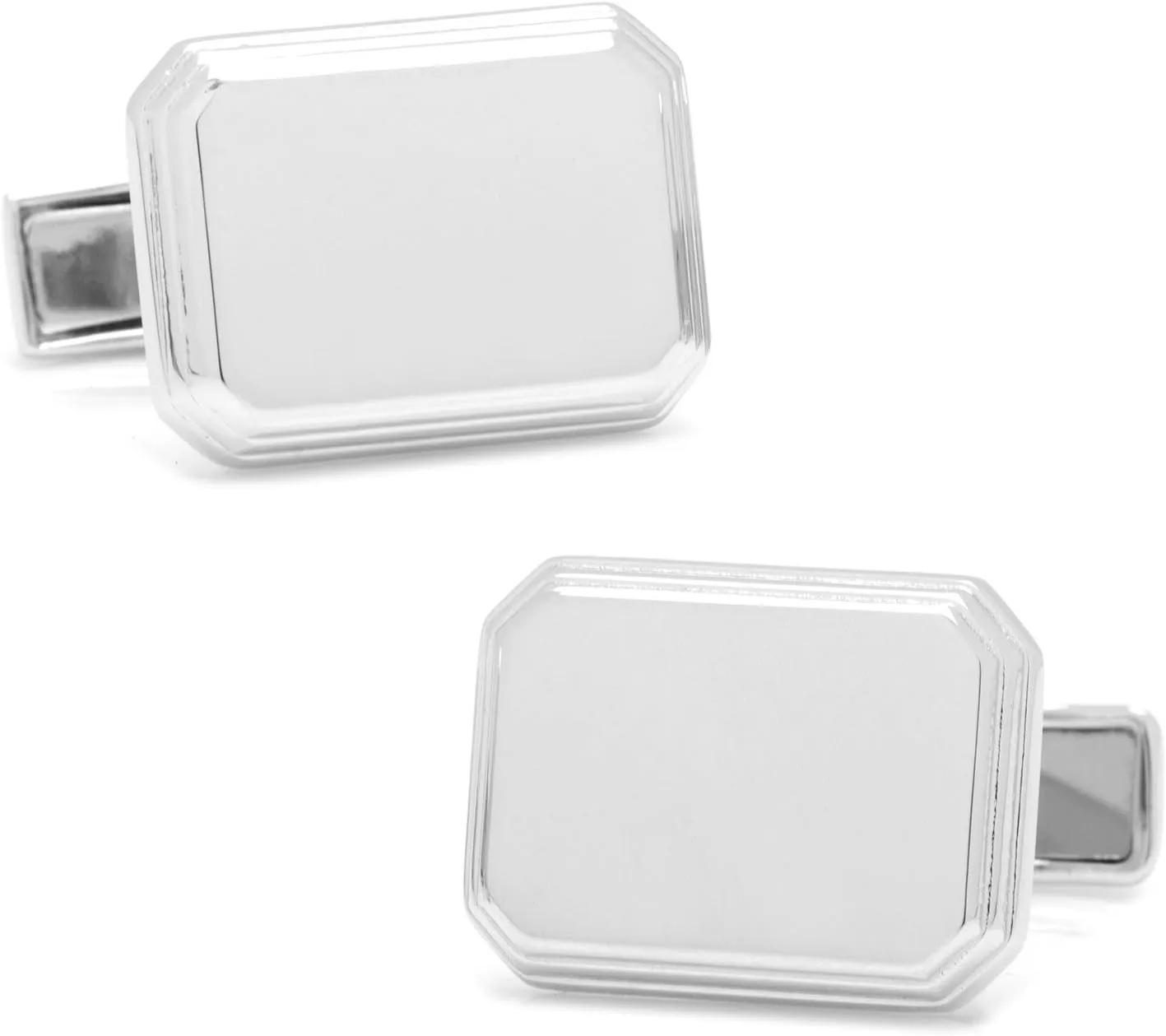 Sterling Rectangular Engravable Cufflinks
