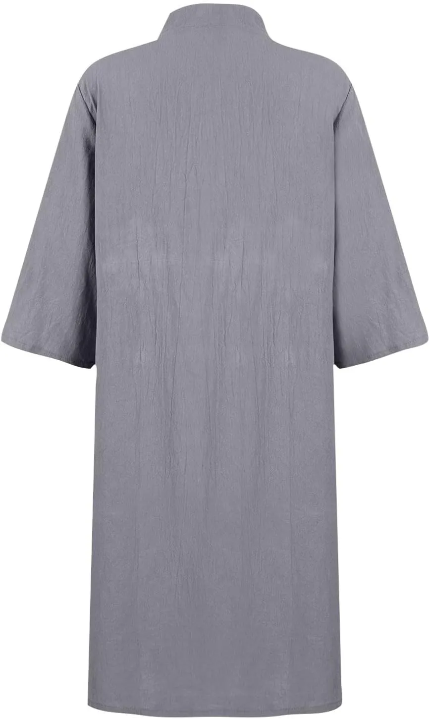 Summer Dresses for Women 2024 Casual Button Down Midi Shirt Dress Beach Half Sleeve V Neck Knee Length Dress