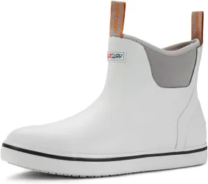 SUREWAY Men's Deck Boots Professional Non-Slip Fishing & Ankle Boating Boot Waterproof Rain Boots, Lightweight Neoprene Rubber Deck Boots