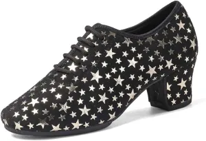 SWDZM Men&Women Ballroom Dance Shoes Lace-up Closed Toe Latin Modern Performance Dance Practice Teaching Shoes,Model KCNJ