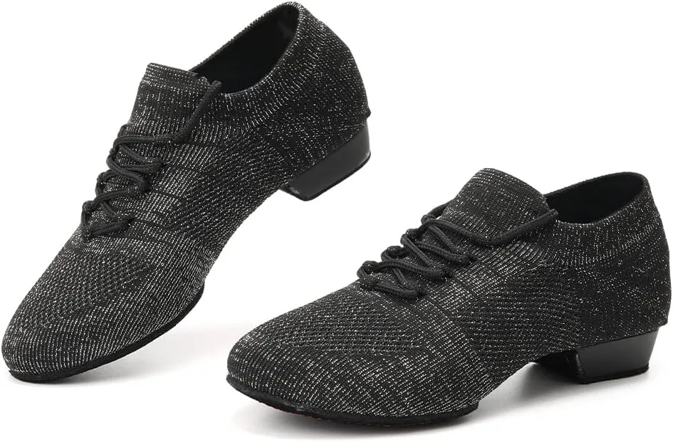 SWDZM Women Standard Practice Social Dance Beginner Ballroom Dancing Shoes Low Heel,Model SS-ZZ