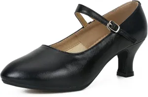 SWDZM Womens Ballroom Dance Shoes Closed Toe Latin Salsa Character Tango Practice Dancing Shoes