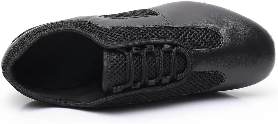 SWDZM Women's Ballroom Dance Shoes Lace-up Closed Toe Latin Modern Sala Performance Dance Practice Teaching Shoes,Model WDL-K1