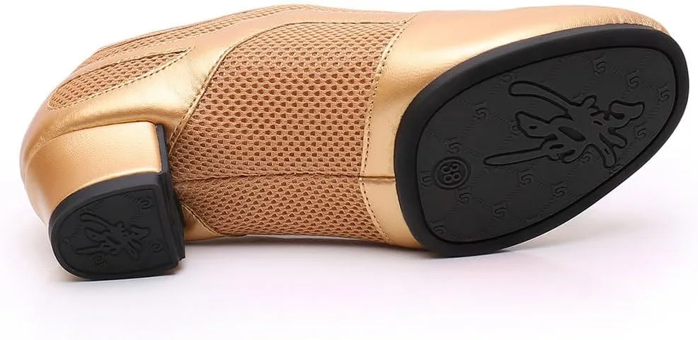 SWDZM Women's Ballroom Dance Shoes Lace-up Closed Toe Latin Modern Sala Performance Dance Practice Teaching Shoes,Model WDL-K1