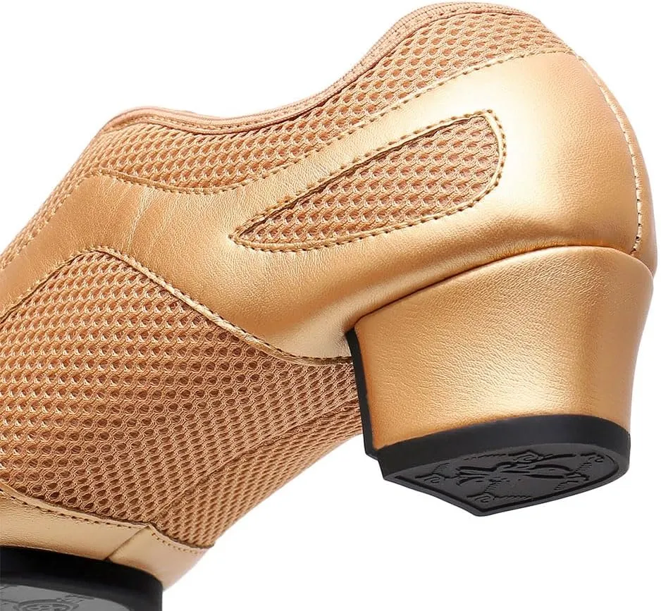 SWDZM Women's Ballroom Dance Shoes Lace-up Closed Toe Latin Modern Sala Performance Dance Practice Teaching Shoes,Model WDL-K1