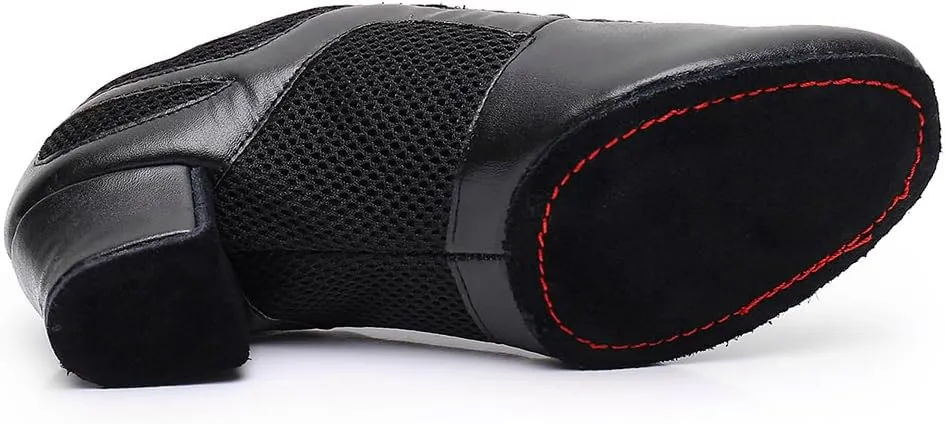 SWDZM Women's Ballroom Dance Shoes Lace-up Closed Toe Latin Modern Sala Performance Dance Practice Teaching Shoes,Model WDL-K1