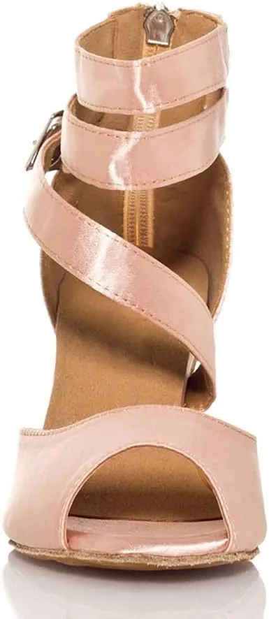 SWDZM Women's Standard Latin Dance Shoes Salsa Ballroom Wedding Performance Dancing Shoes Pump Model-L014