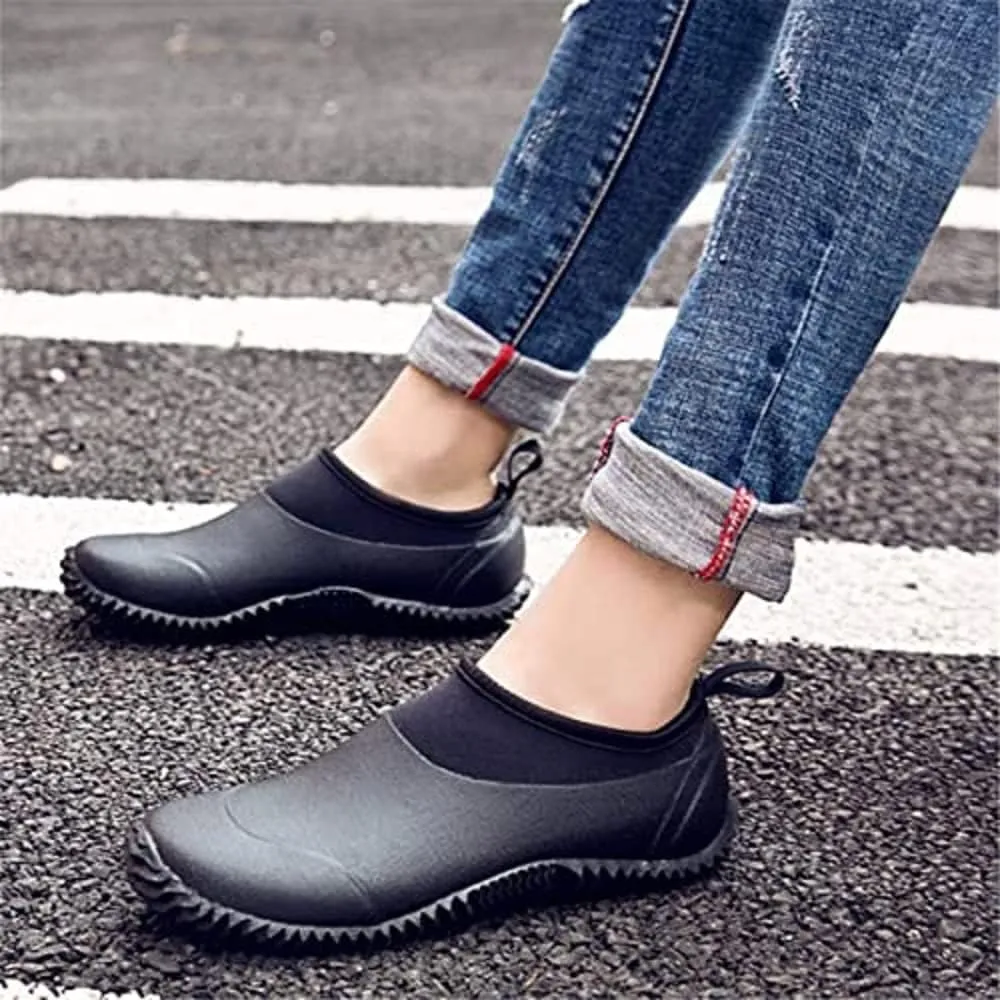 SYLPHID Men's Garden Shoes Women's Rain Shoe Waterproof Neoprene Camp Booties for Camping, Lawn Care, Gardening and Yard Work
