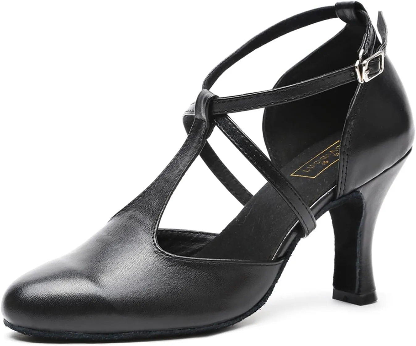 T-Strap Ballroom Dance Shoes for Women's Salsa Latin Tango Wedding Party