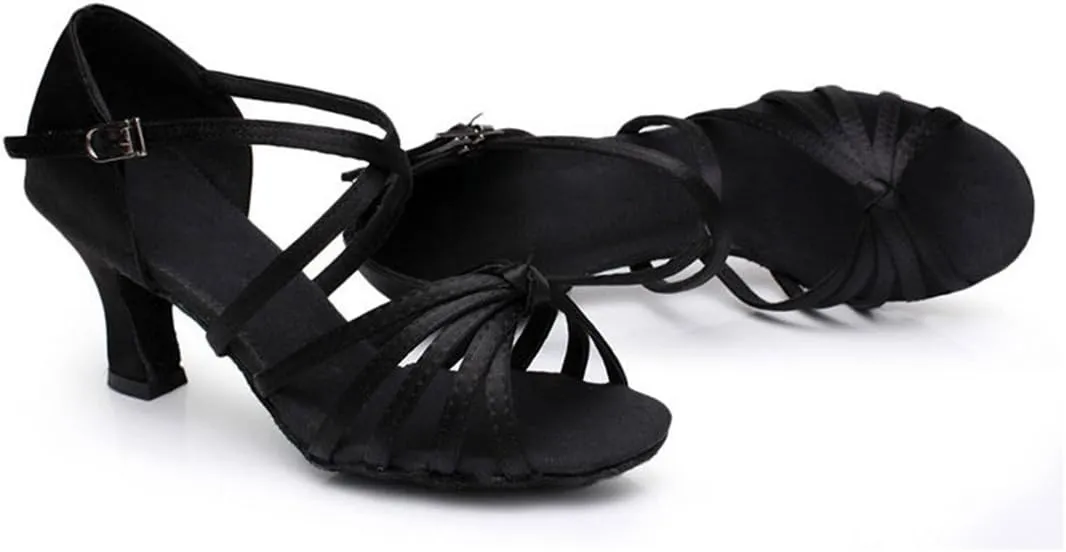 TDA Women's Ankle Strap Fashion Mid Heel Knot