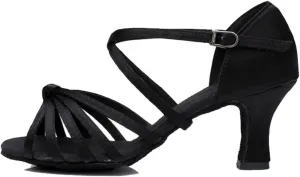 TDA Women's Ankle Strap Fashion Mid Heel Knot