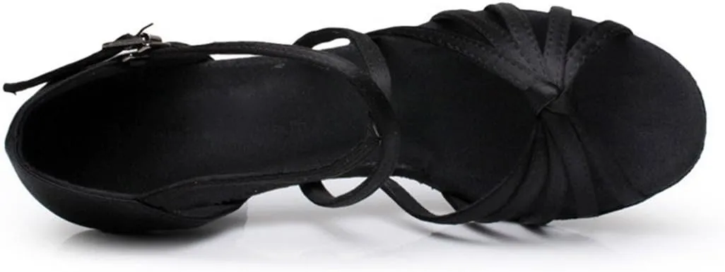 TDA Women's Ankle Strap Fashion Mid Heel Knot