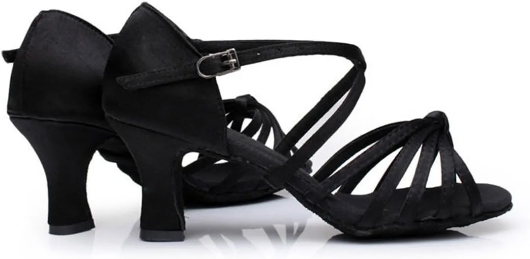 TDA Women's Ankle Strap Fashion Mid Heel Knot