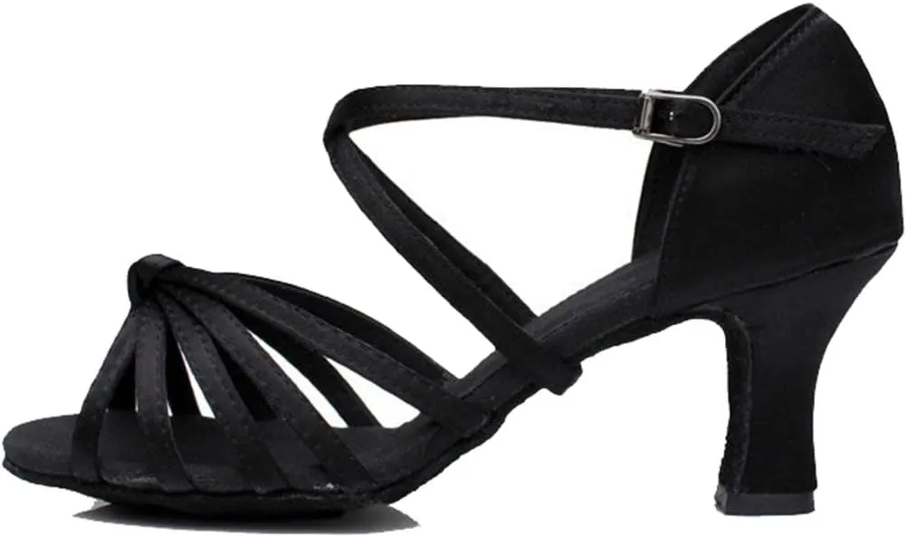 TDA Women's Ankle Strap Fashion Mid Heel Knot