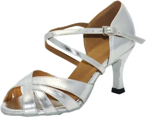 TDA Women's Comfort Ankle strap Fashion Strappy Salsa Tango Ballroom Latin Dance Shoes