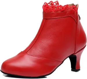 TDA Womens Lace-Up Net Salsa Tango Ballroom Latin Wedding Party Dance Shoes