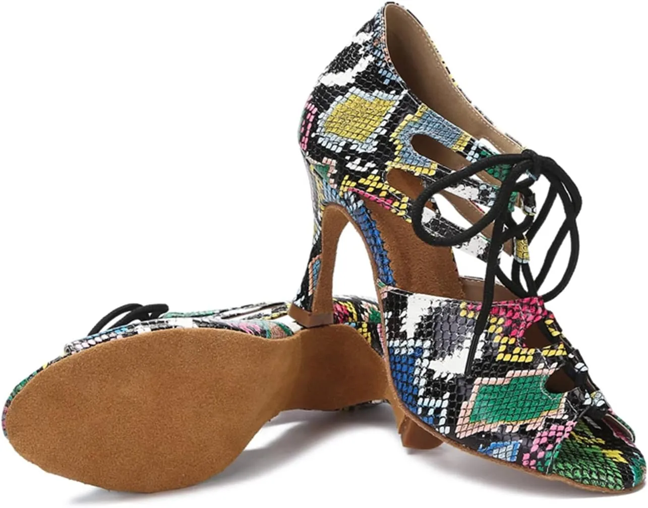 TDA Women's Sexy Lace-up Peep Toe