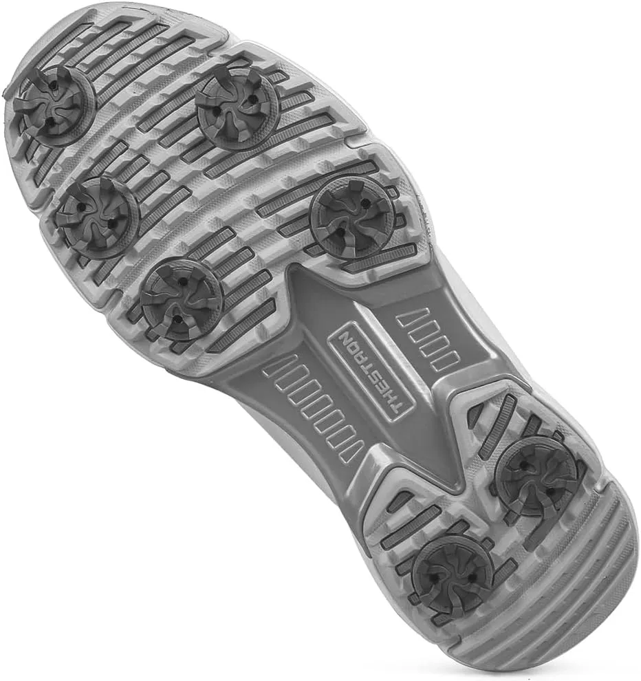 THESTRON Women Waterproof Golf Shoes Spikes Golf Training Sneakers Female Golf Footwears Zipper Golf Sports Shoes Women Walking Sneakers with Spikes Zipper