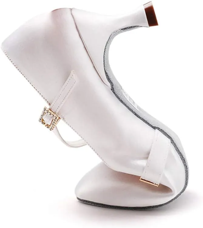 TINRYMX Tango Shoes Ballroom Dance Shoes Latin Dance Shoes Women Closed Toe Character Dance Shoes,KC1009