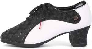 TINRYMX Womens Latin Dance Shoes Lace-up Closed Toe Ballroom Salsa Tango Teaching Performance Dancing Shoes,Model-LHD603