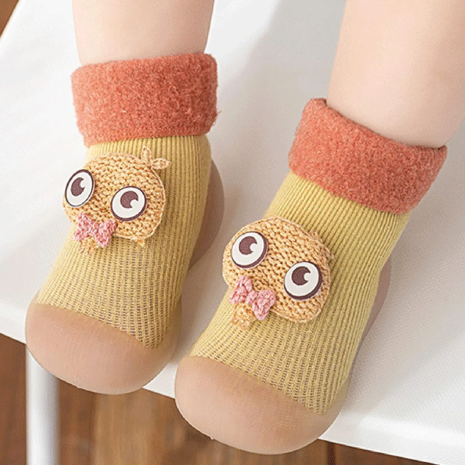 Toddler Sneakers Sole Socks Solid Girls Baby Kids Rubber Boys Warm Soft Knit Stocking Sneakers for Walkers