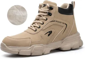 U-lite Steel Toe Safety Slip Resistant Puncture Proof Waterproof Work Shoes for Men Women Indestructible Breathable Lightweight Comfortable Men's Construction