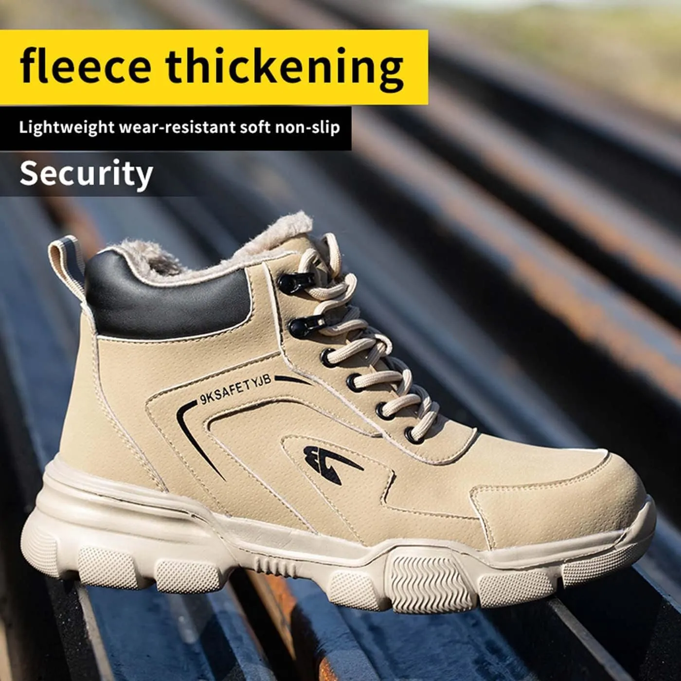 U-lite Steel Toe Safety Slip Resistant Puncture Proof Waterproof Work Shoes for Men Women Indestructible Breathable Lightweight Comfortable Men's Construction