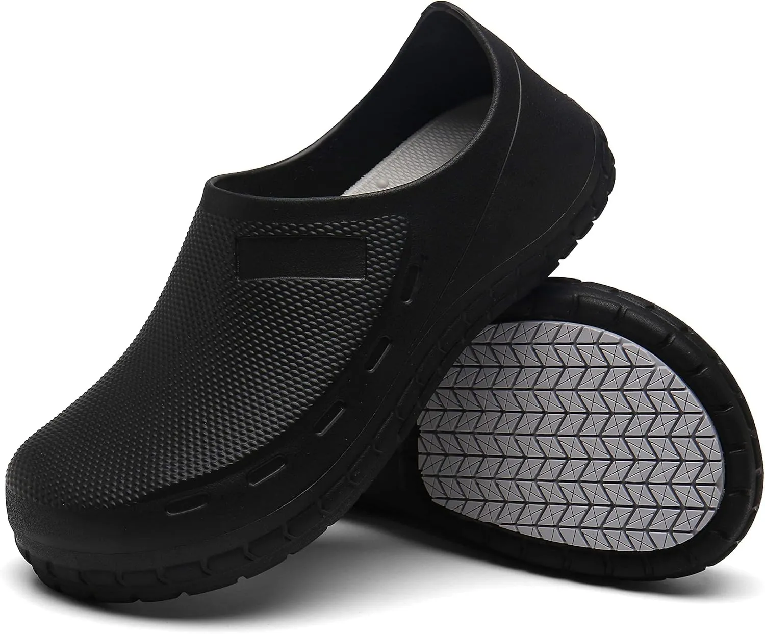 Unisex Chef Shoes Professional Oil Water Resistant Nursing Non-Slip Black White Waterproof Safety Working Shoes for Kitchen Garden Bathroom Construction Medical Shoes