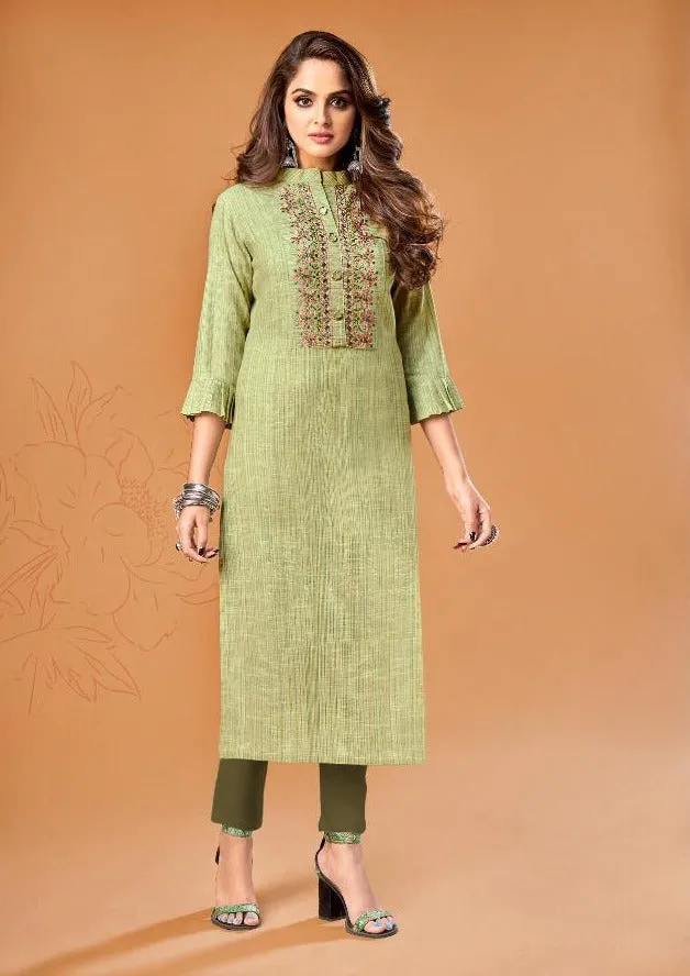 Vamika Nx Presents Rosy Cotton Casual Wear Kurtis Collections