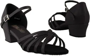 Very Fine Bundle Lightweight Women's Ballroom Salsa Practice Latin Dance Shoes 802   Brush   Pouch,Color:Black, Size:6