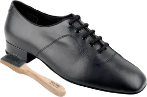 Very Fine Men's Salsa Ballroom Tango Latin Dance Shoes CD1417 Bundle with Dance Shoe Wire Brush Heel 1"