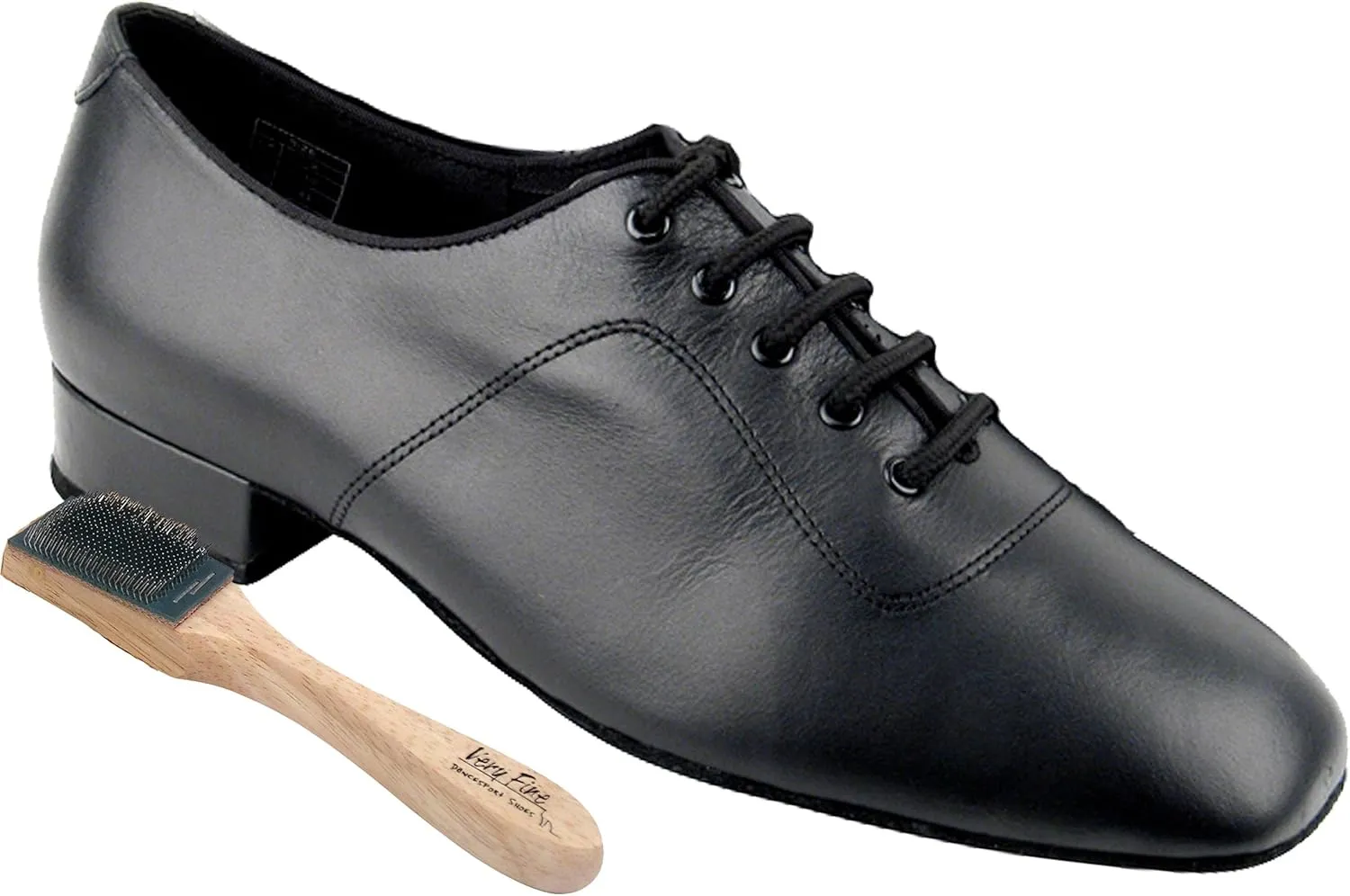 Very Fine Men's Salsa Ballroom Tango Latin Dance Shoes CD1417 Bundle with Dance Shoe Wire Brush Heel 1"