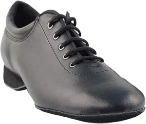 Very Fine Women's Ballroom Dance Shoes Salsa Latin Practice Dance Shoes Black Leather 2601EB Comfortable Dance Shoes 0.5" Heel 5 M US [Bundle of 5]