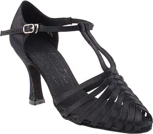 Very Fine Women's Ballroom Dance Shoes Tango Wedding Salsa Dance Shoes Black Satin S9177EB Comfortable Dance Shoes 3" Heel 5.5 M US [Bundle of 5]