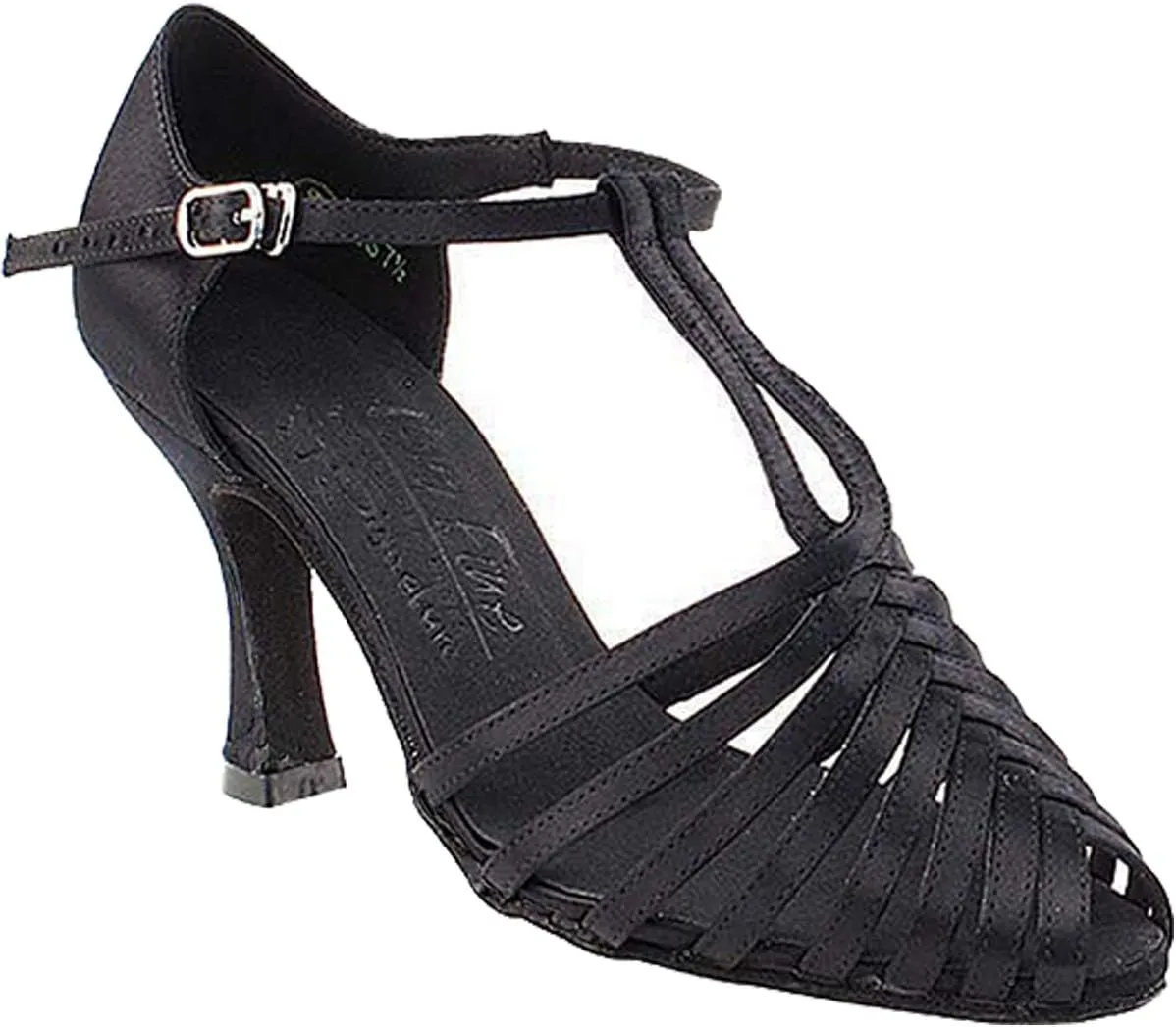 Very Fine Women's Ballroom Dance Shoes Tango Wedding Salsa Dance Shoes Black Satin S9177EB Comfortable Dance Shoes 3" Heel 5.5 M US [Bundle of 5]