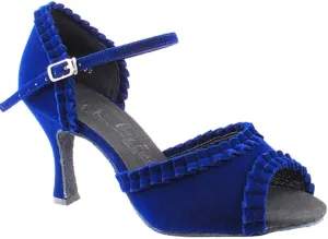 Very Fine Women's Ballroom Dance Shoes Tango Wedding Salsa Dance Shoes Blue Velvet Sera7001EB Comfortable Dance Shoes 3" Heel 5 M US [Bundle of 5]