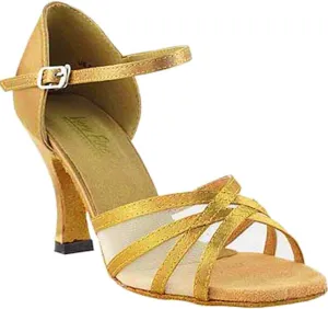 Very Fine Women's Ballroom Dance Shoes Tango Wedding Salsa Dance Shoes Brown Satin & Flesh Mesh 6027EB Comfortable Dance Shoes 3" Heel 10 M US [Bundle of 5]